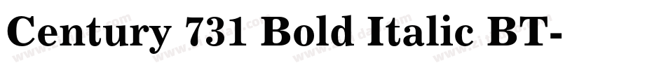 Century 731 Bold Italic BT字体转换